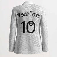 Aotearoa Volleyball Custom Blazer Silver Ferns and Maori Tribal White
