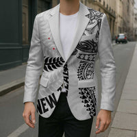 Aotearoa Volleyball Custom Blazer Silver Ferns and Maori Tribal White