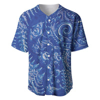 New Zealand Sea Animals Baseball Jersey with Maori Koru Tribal Tattoo and Silver Ferns Aquatic Style LT03 Navy - Polynesian Pride