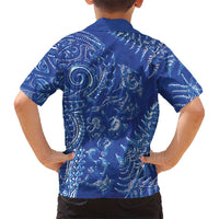 New Zealand Sea Animals Hawaiian Shirt with Maori Koru Tribal Tattoo and Silver Ferns Aquatic Style