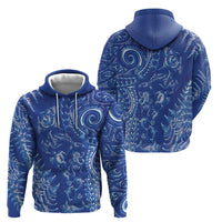 New Zealand Sea Animals Hoodie with Maori Koru Tribal Tattoo and Silver Ferns Aquatic Style