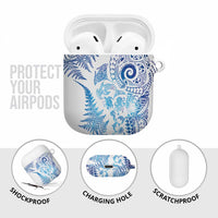 New Zealand Sea Animals AirPods Case with Maori Koru Tribal Tattoo and Silver Ferns Galaxy Style