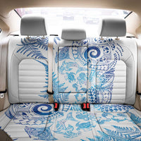 New Zealand Sea Animals Back Car Seat Cover with Maori Koru Tribal Tattoo and Silver Ferns Galaxy Style