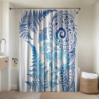 New Zealand Sea Animals Bathroom Set with Maori Koru Tribal Tattoo and Silver Ferns Galaxy Style