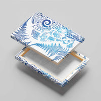 New Zealand Sea Animals Canvas Wall Art with Maori Koru Tribal Tattoo and Silver Ferns Galaxy Style LT03 - Polynesian Pride