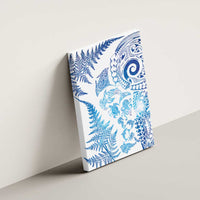 New Zealand Sea Animals Canvas Wall Art with Maori Koru Tribal Tattoo and Silver Ferns Galaxy Style LT03 - Polynesian Pride