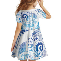 New Zealand Sea Animals Family Matching Tank Maxi Dress and Hawaiian Shirt with Maori Koru Tribal Tattoo and Silver Ferns Galaxy Style LT03 - Polynesian Pride