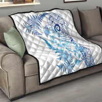 New Zealand Sea Animals Quilt with Maori Koru Tribal Tattoo and Silver Ferns Galaxy Style