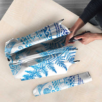 New Zealand Sea Animals Umbrella with Maori Koru Tribal Tattoo and Silver Ferns Galaxy Style LT03 - Polynesian Pride