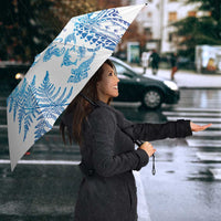 New Zealand Sea Animals Umbrella with Maori Koru Tribal Tattoo and Silver Ferns Galaxy Style LT03 - Polynesian Pride