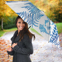 New Zealand Sea Animals Umbrella with Maori Koru Tribal Tattoo and Silver Ferns Galaxy Style LT03 - Polynesian Pride