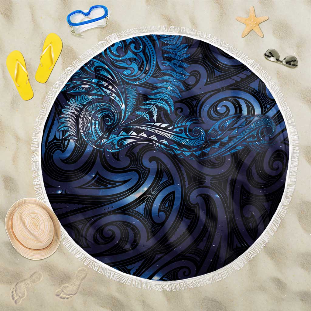 New Zealand New Year-Matariki Beach Blanket Aotearoa Maori Tattoo Galaxy Sky LT03 One Size 150cm Multicolor - Polynesian Pride