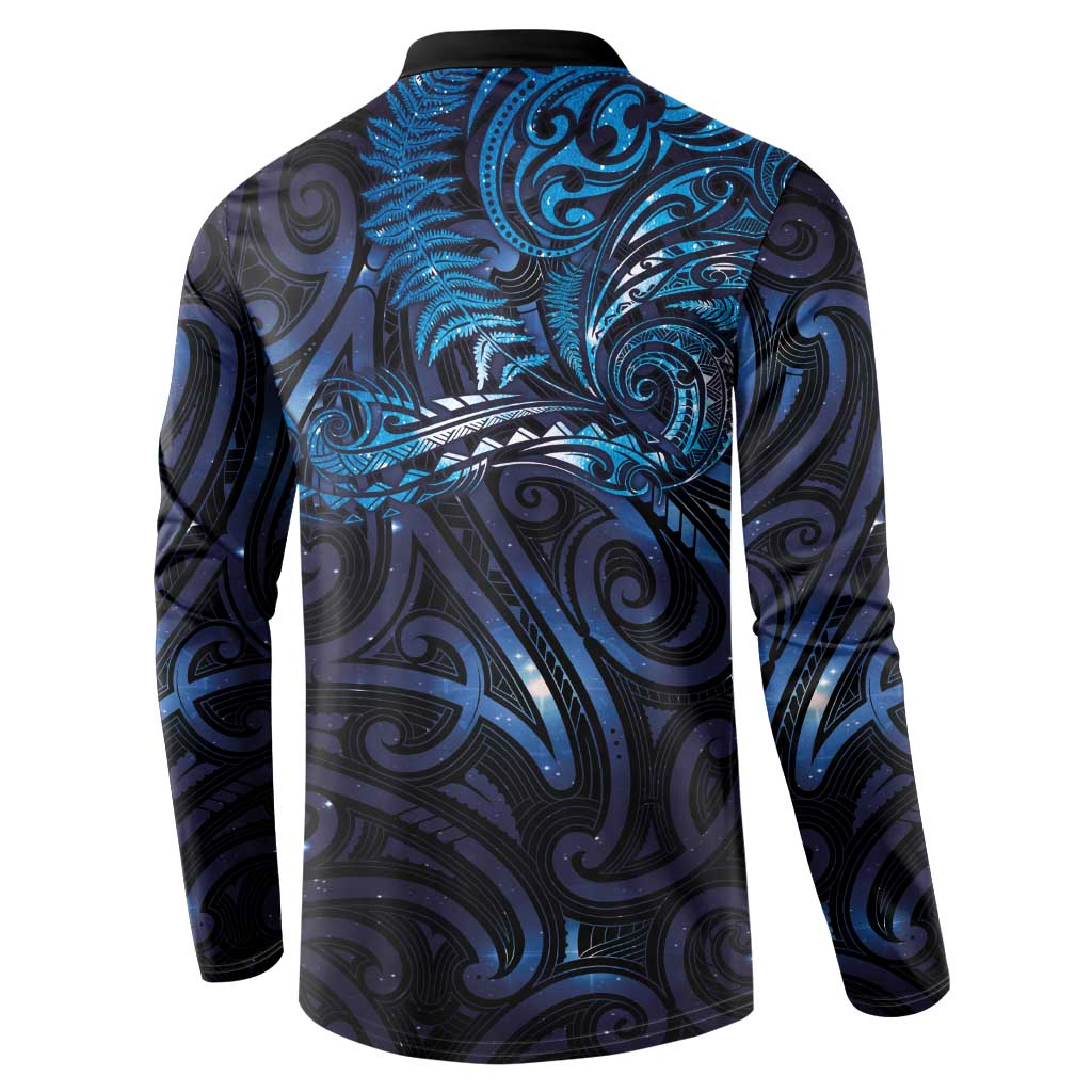 New Zealand New Year-Matariki Button Sweatshirt Aotearoa Maori Tattoo Galaxy Sky