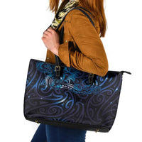 New Zealand New Year-Matariki Leather Tote Bag Aotearoa Maori Tattoo Galaxy Sky