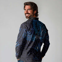 New Zealand New Year-Matariki Long Sleeve Polo Shirt Aotearoa Maori Tattoo Galaxy Sky