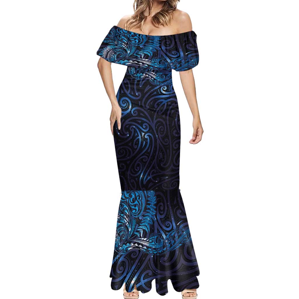New Zealand New Year-Matariki Mermaid Dress Aotearoa Maori Tattoo Galaxy Sky