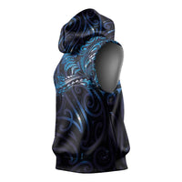 New Zealand New Year-Matariki Sleeveless Hoodie Aotearoa Maori Tattoo Galaxy Sky