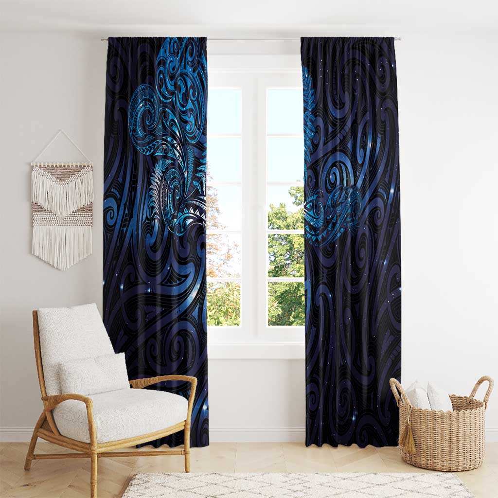 New Zealand New Year-Matariki Window Curtain Aotearoa Maori Tattoo Galaxy Sky LT03 - Polynesian Pride
