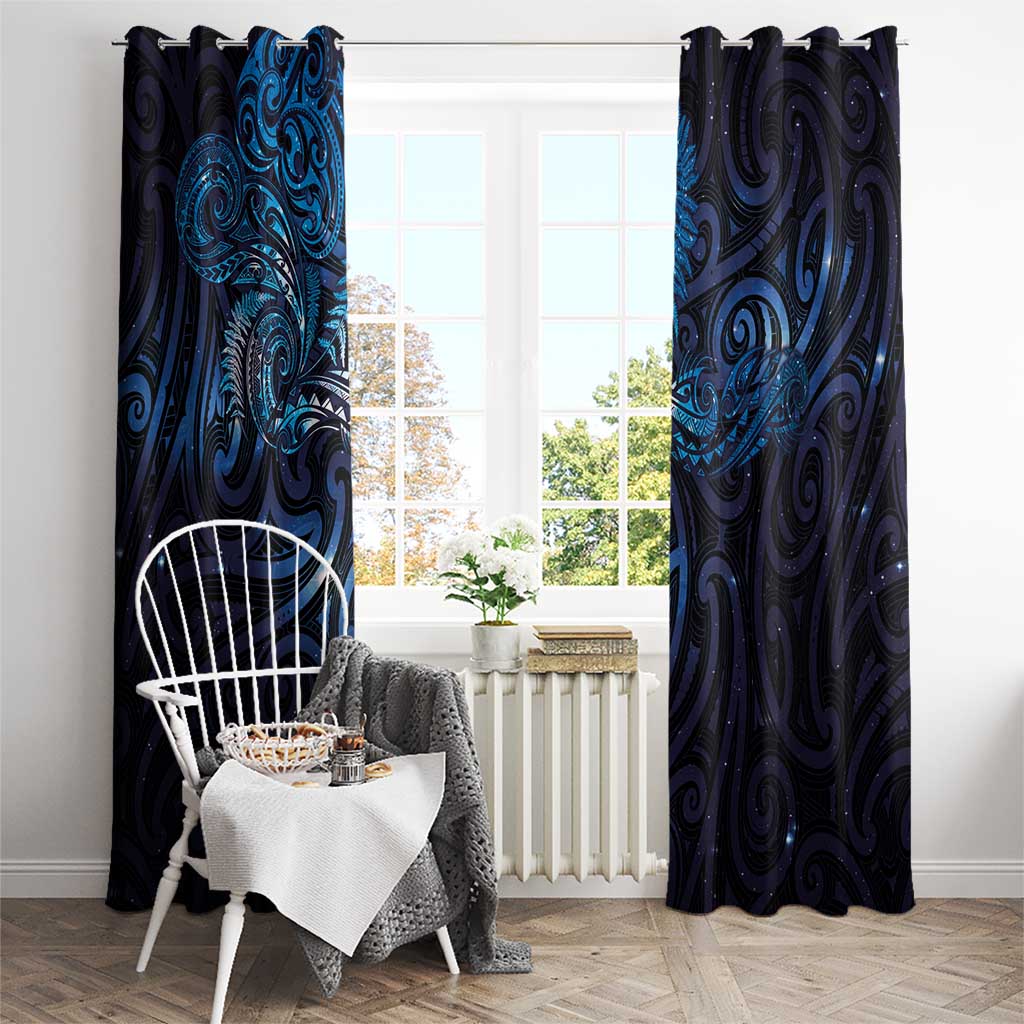 New Zealand New Year-Matariki Window Curtain Aotearoa Maori Tattoo Galaxy Sky LT03 - Polynesian Pride