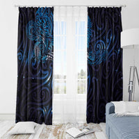 New Zealand New Year-Matariki Window Curtain Aotearoa Maori Tattoo Galaxy Sky LT03 - Polynesian Pride