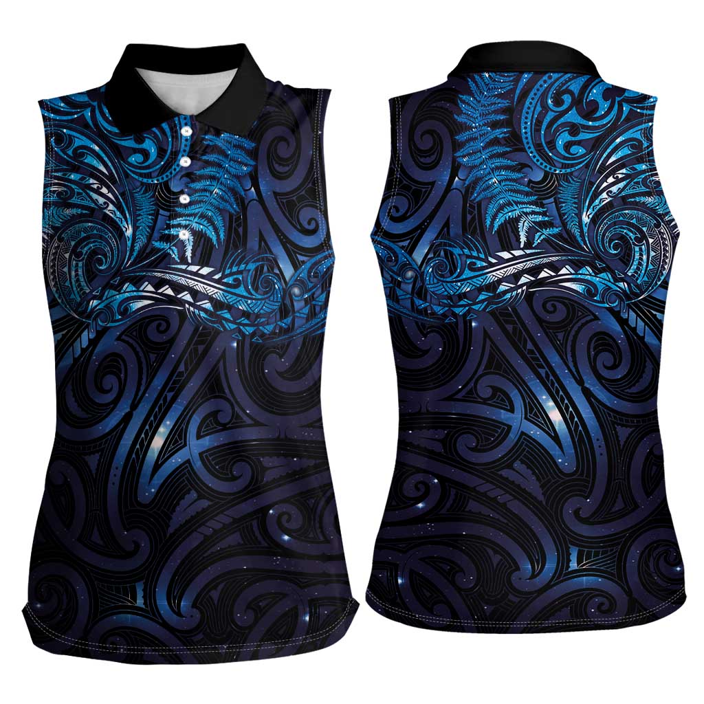 New Zealand New Year-Matariki Women Sleeveless Polo Shirt Aotearoa Maori Tattoo Galaxy Sky
