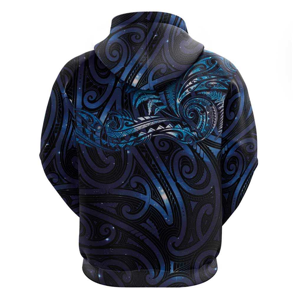 New Zealand New Year-Matariki Zip Hoodie Aotearoa Maori Tattoo Galaxy Sky