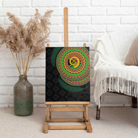 Vanuatu Tribal Tattoo with Namele Leaves Canvas Wall Art