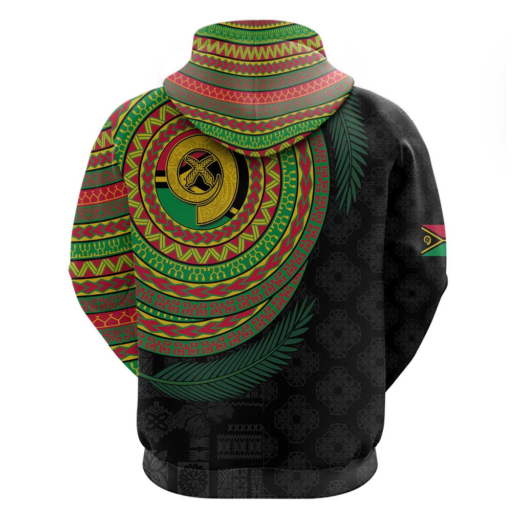 Vanuatu Tribal Tattoo with Namele Leaves Hoodie