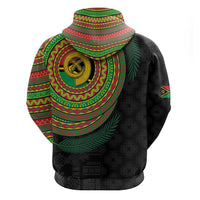 Vanuatu Tribal Tattoo with Namele Leaves Hoodie