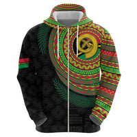 Vanuatu Tribal Tattoo with Namele Leaves Hoodie