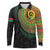 Vanuatu Tribal Tattoo with Namele Leaves Long Sleeve Polo Shirt