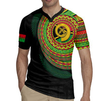 Vanuatu Tribal Tattoo with Namele Leaves Rugby Jersey