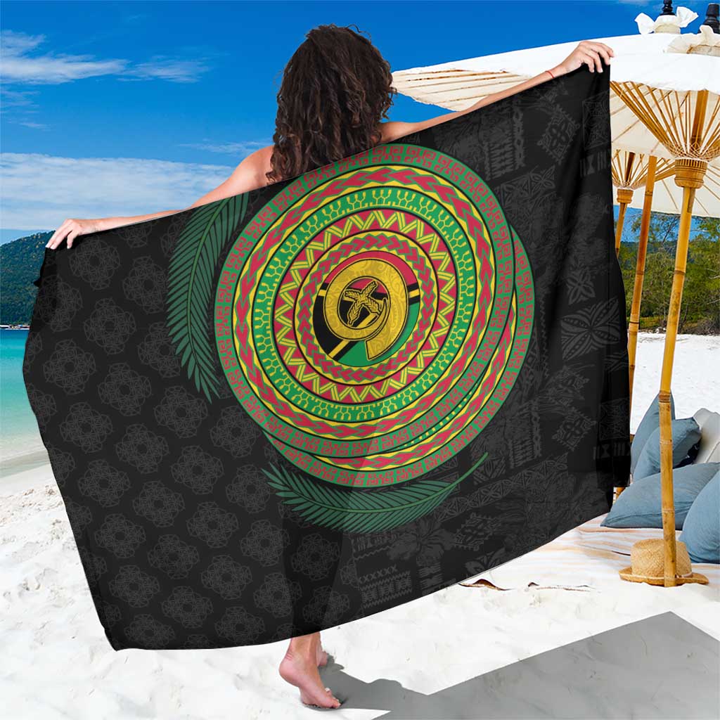 Vanuatu Tribal Tattoo with Namele Leaves Sarong