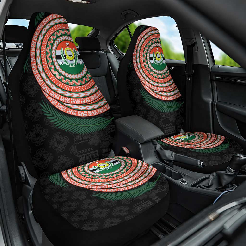 Penama Tribal Tattoo with Namele Leaves Car Seat Cover