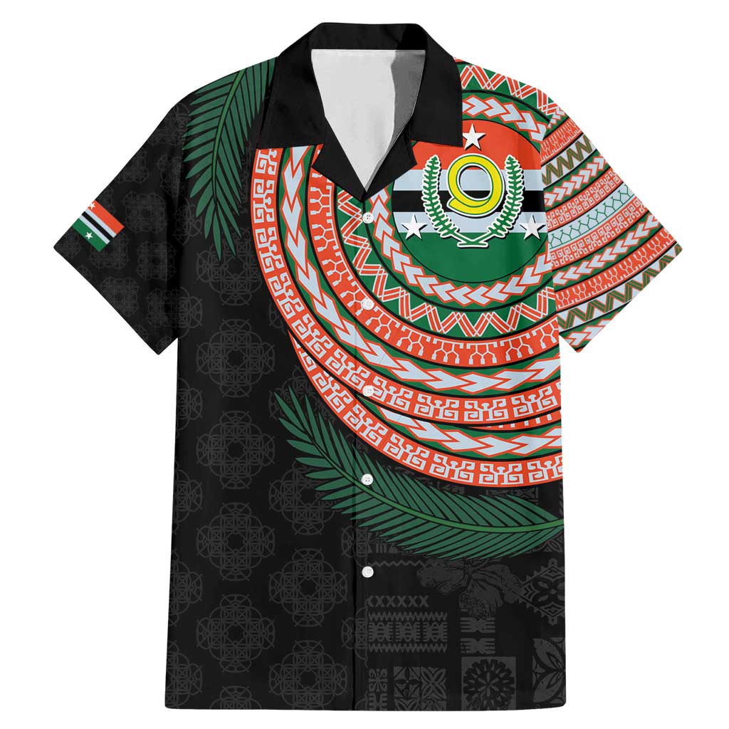 Penama Tribal Tattoo with Namele Leaves Family Matching Mermaid Dress and Hawaiian Shirt