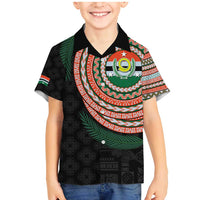 Penama Tribal Tattoo with Namele Leaves Family Matching Mermaid Dress and Hawaiian Shirt