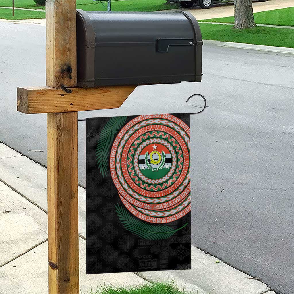 Penama Tribal Tattoo with Namele Leaves Garden Flag