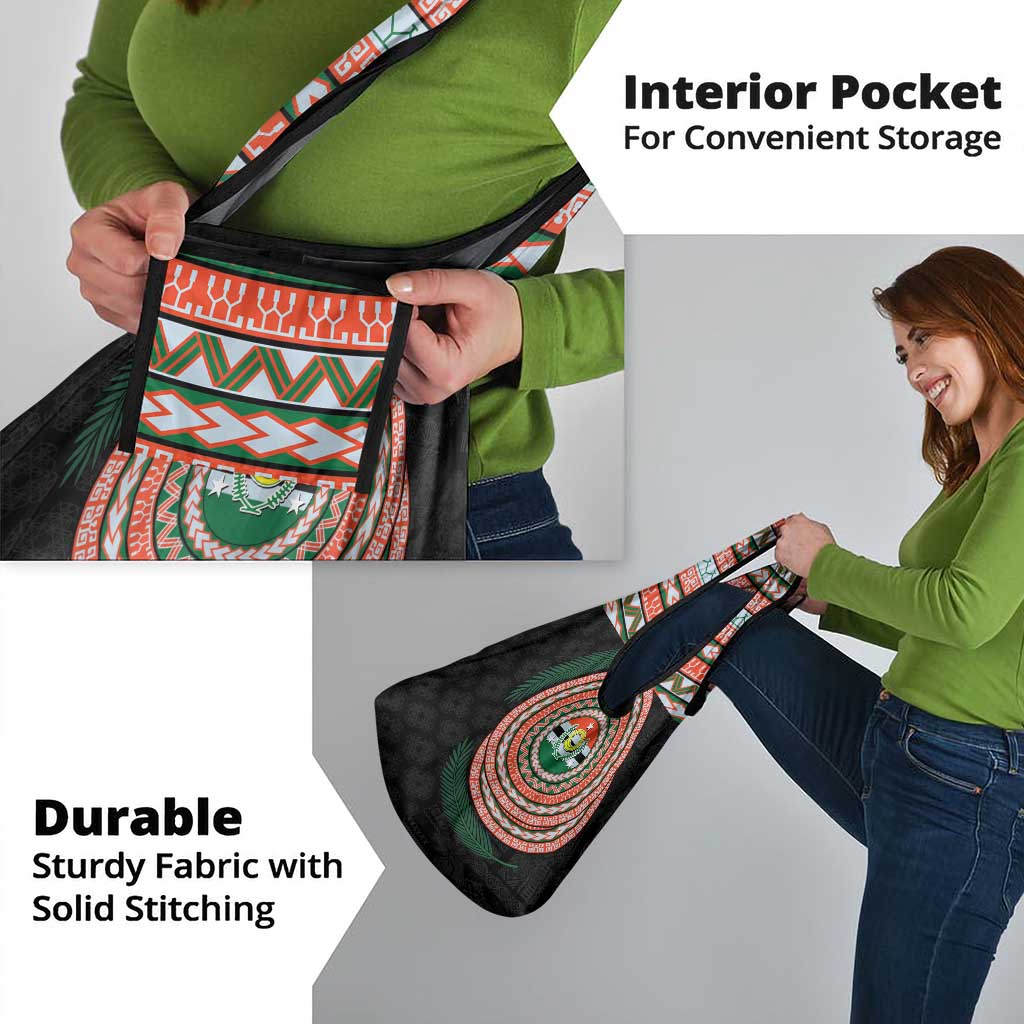 Penama Tribal Tattoo with Namele Leaves Grocery Bag