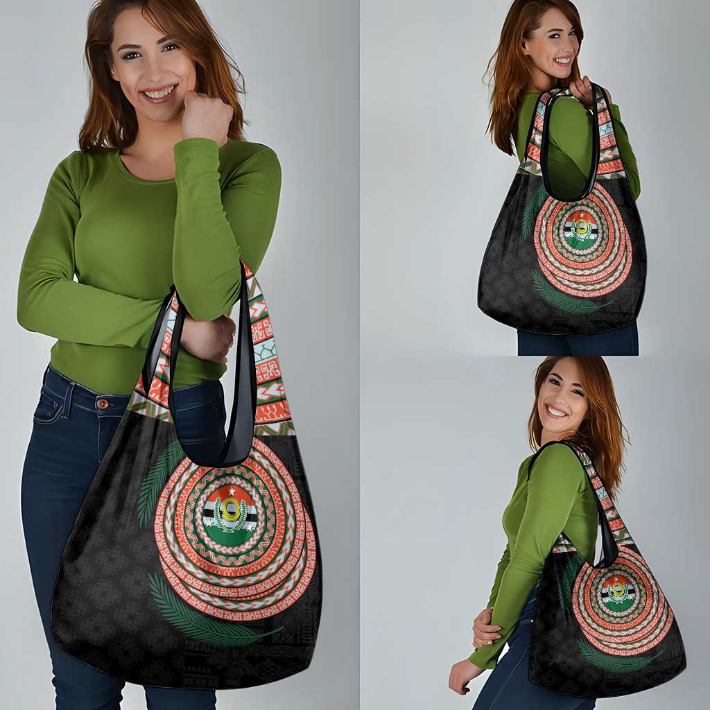 Penama Tribal Tattoo with Namele Leaves Grocery Bag