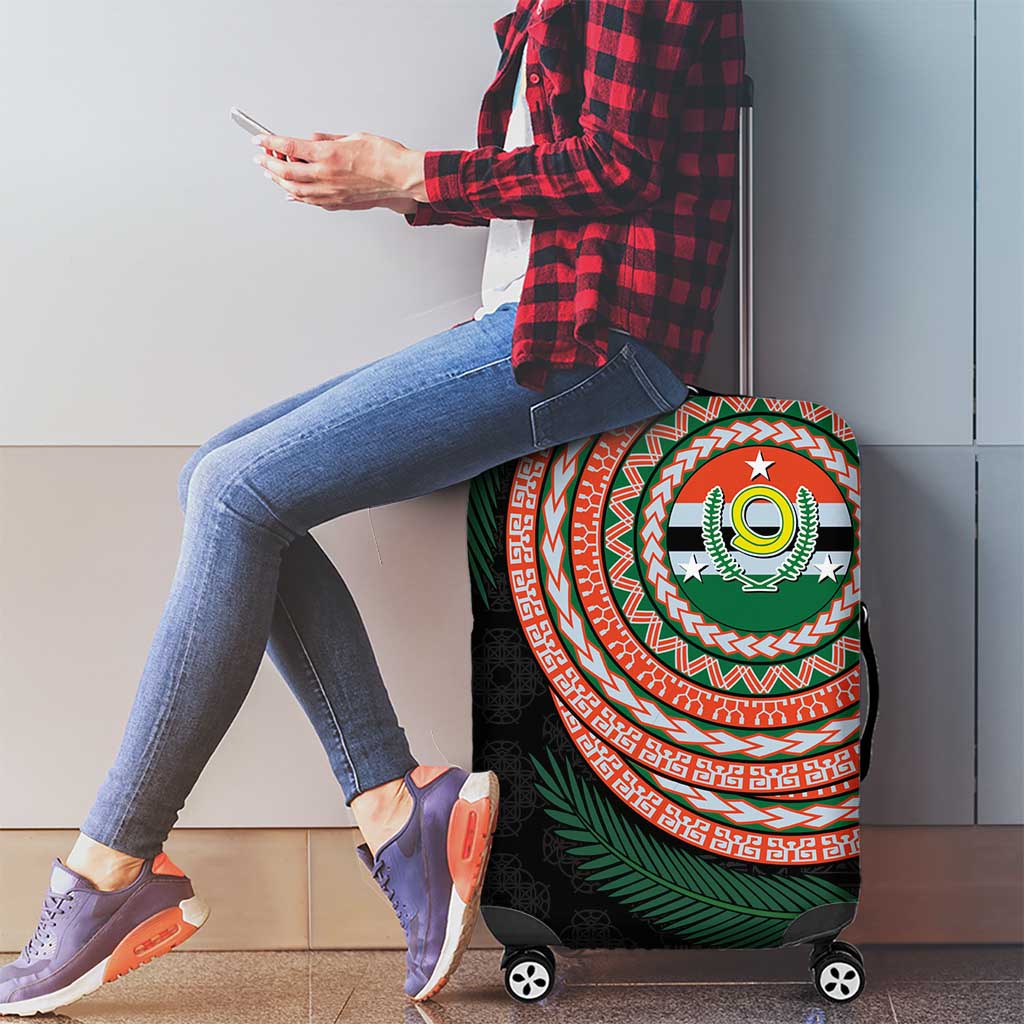 Penama Tribal Tattoo with Namele Leaves Luggage Cover