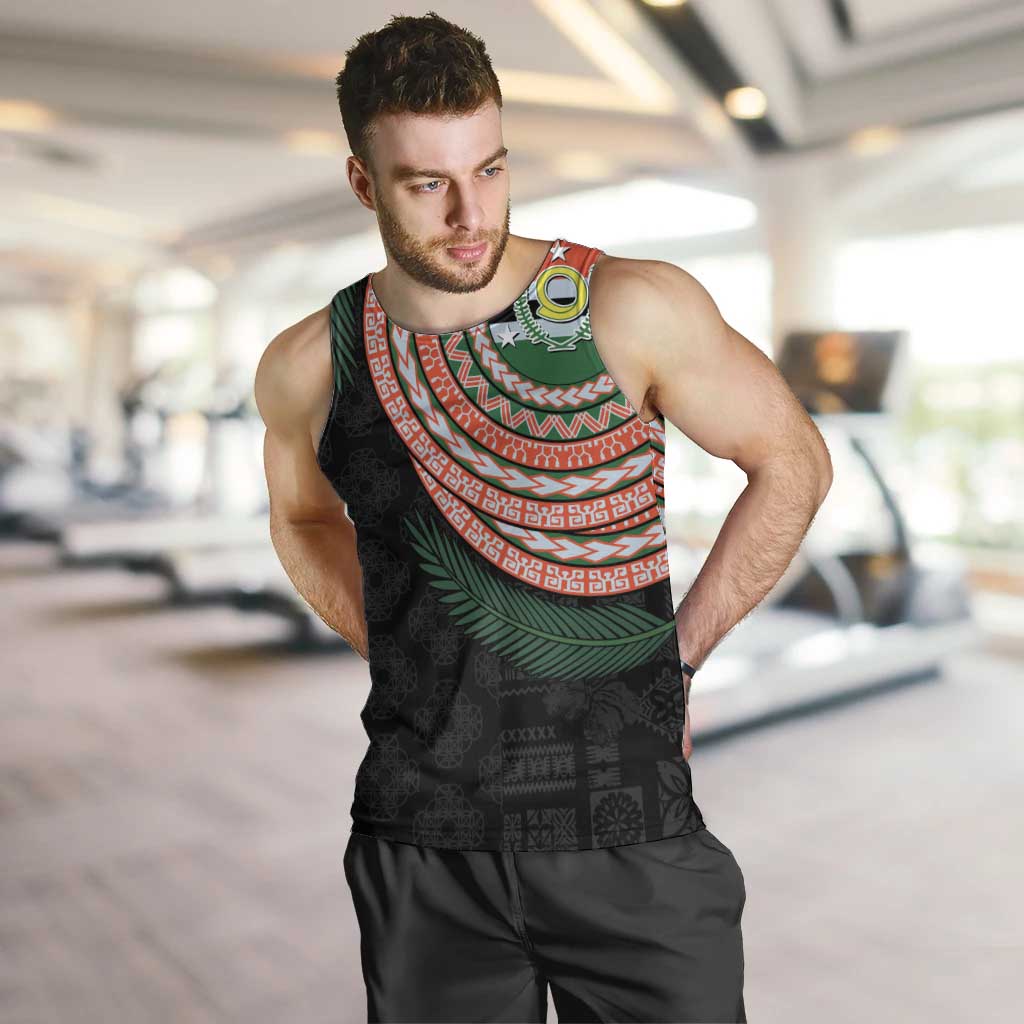 Penama Tribal Tattoo with Namele Leaves Men Tank Top