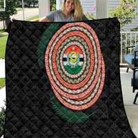 Penama Tribal Tattoo with Namele Leaves Quilt