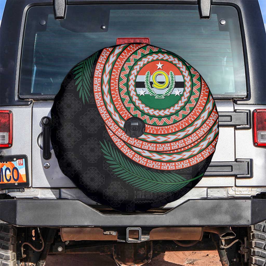 Penama Tribal Tattoo with Namele Leaves Spare Tire Cover