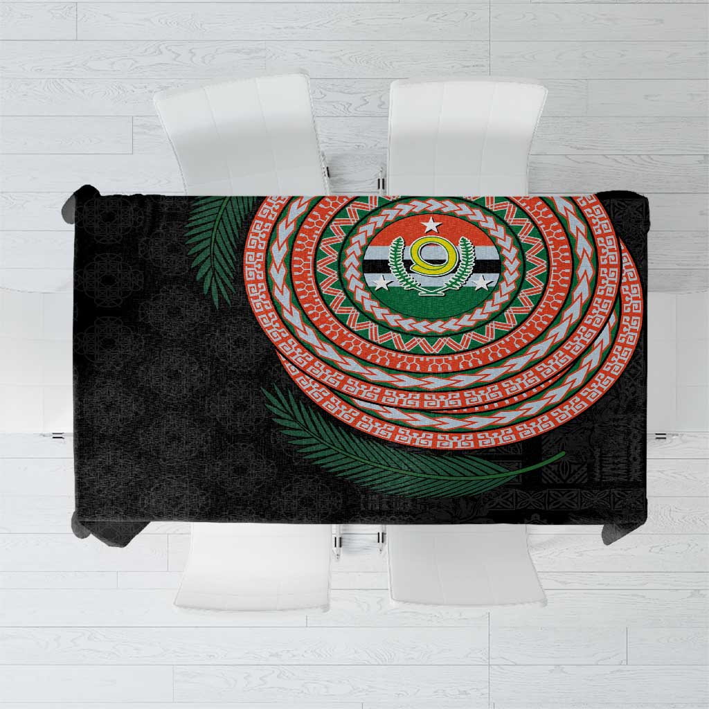 Penama Tribal Tattoo with Namele Leaves Tablecloth