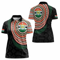 Penama Tribal Tattoo with Namele Leaves Women Polo Shirt