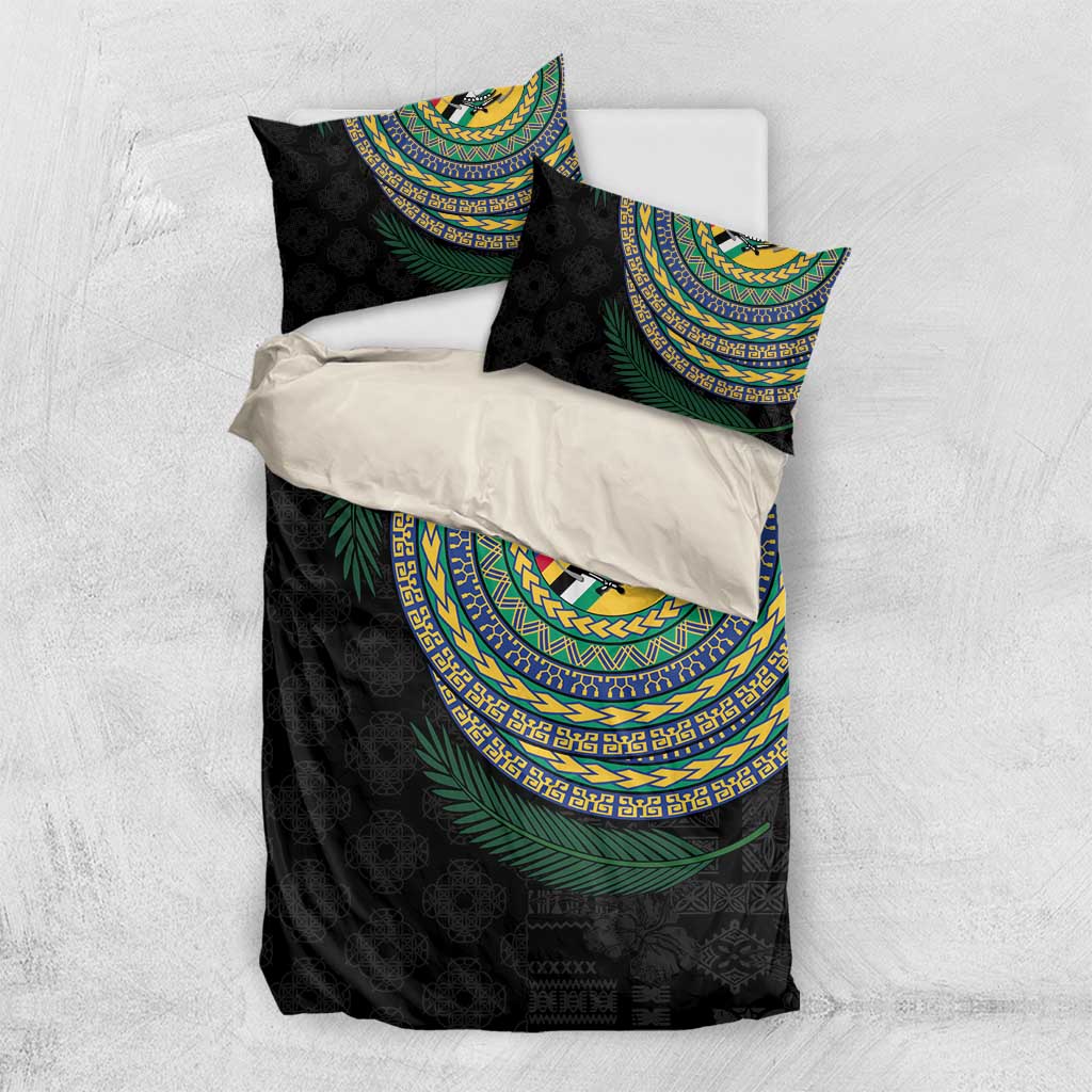 Torba Tribal Tattoo with Namele Leaves Bedding Set