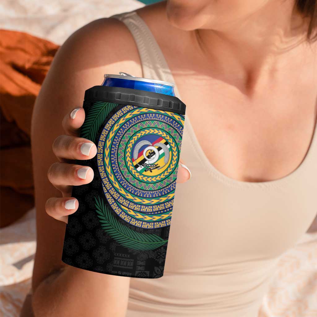 Torba Tribal Tattoo with Namele Leaves 4 in 1 Can Cooler Tumbler