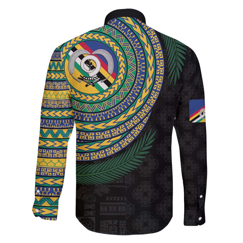 Torba Tribal Tattoo with Namele Leaves Family Matching Long Sleeve Bodycon Dress and Hawaiian Shirt