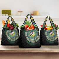 Torba Tribal Tattoo with Namele Leaves Grocery Bag