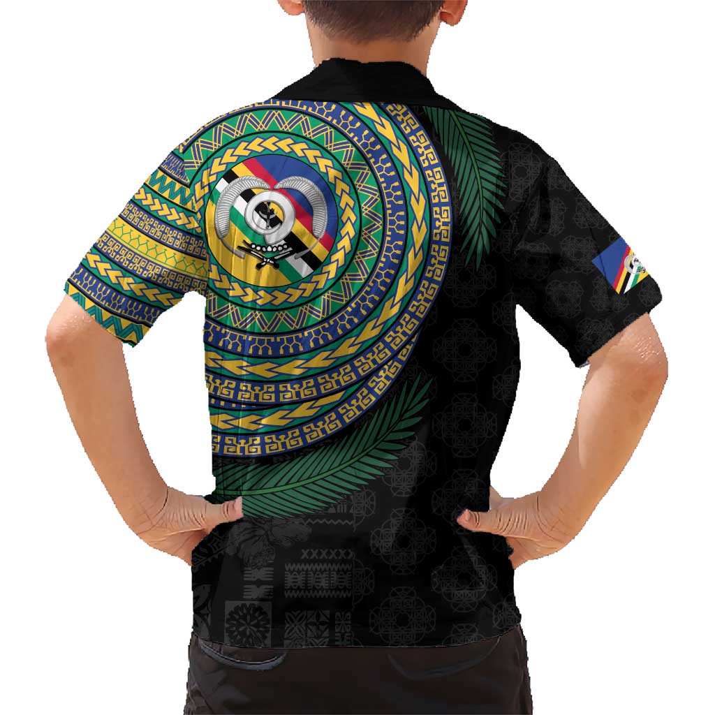 Torba Tribal Tattoo with Namele Leaves Kid Hawaiian Shirt LT03 - Polynesian Pride